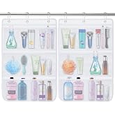Mesh Shower Organizer for Bath, 2 Pack Mesh Shower Caddy Hanging, Quick Dry | 7 Pockets in Multiple Sizes, 6 Hooks, Portable for Dorms, Gyms, Cruises, Camping, RVs, Toiletry and Travel