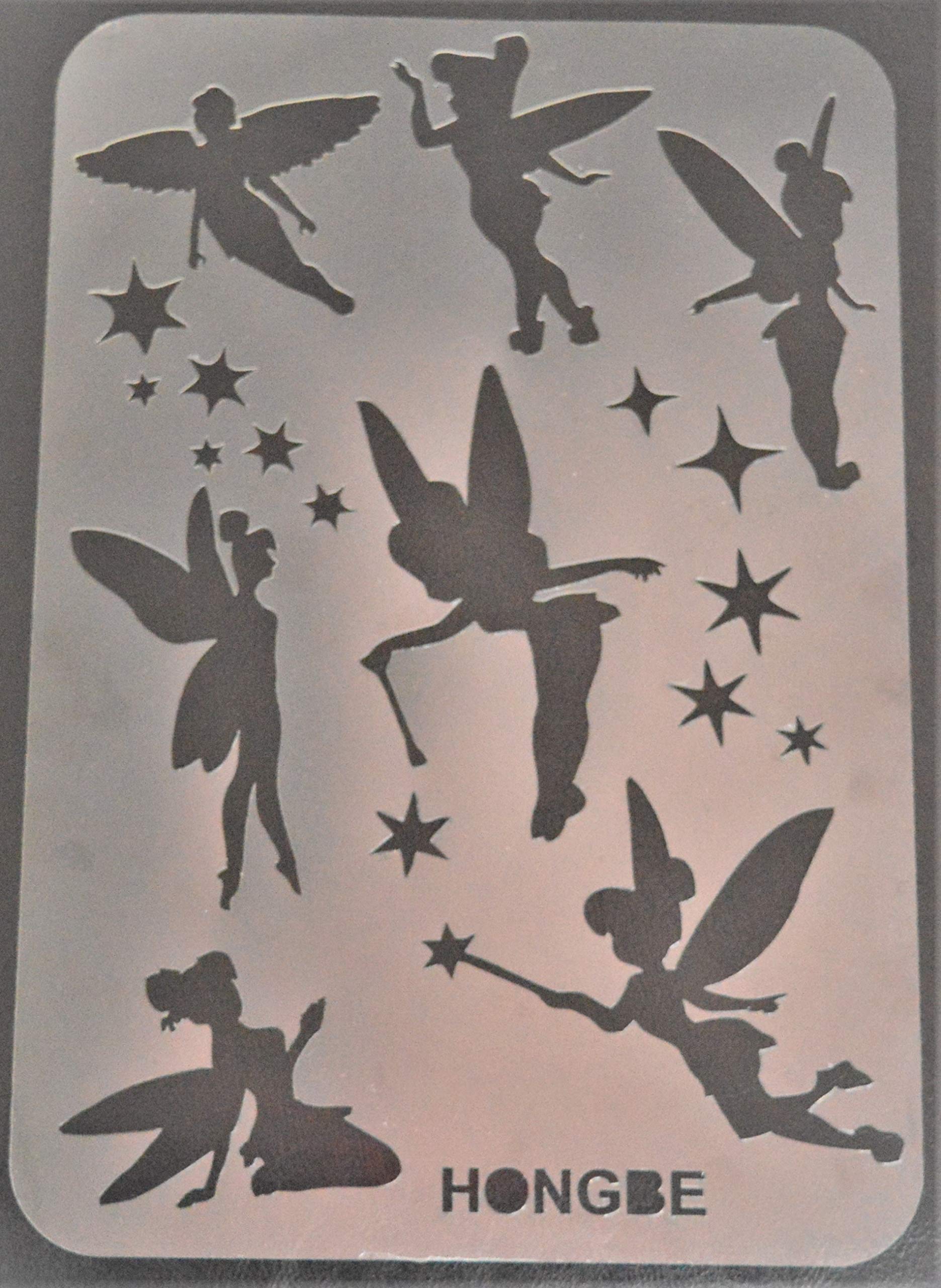 HONGBE Fairies Wall Stencil Airbrush Painting No 44