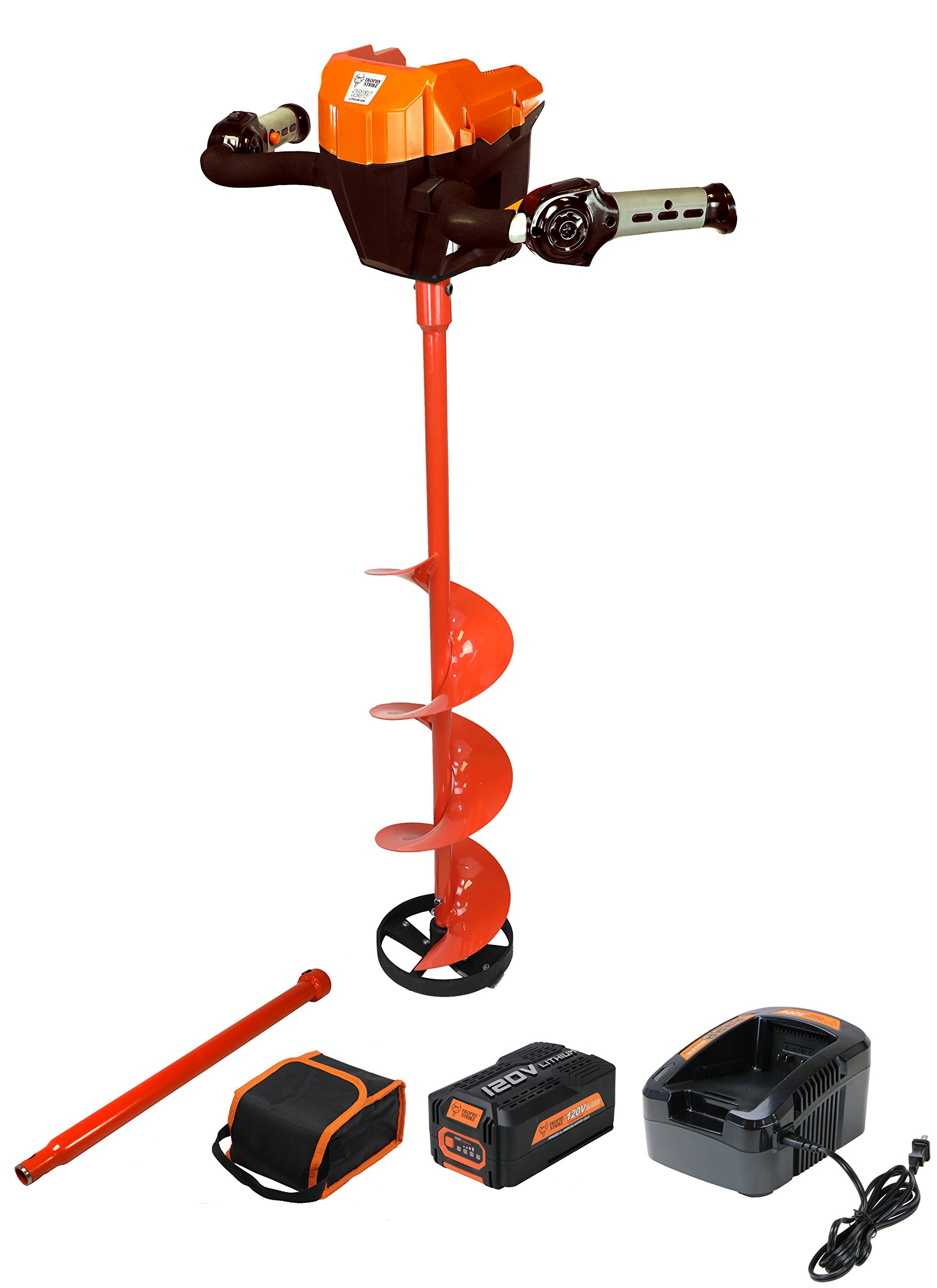 Trophy Strike 120V Lithium Ion Battery Ice Auger Everything You Need