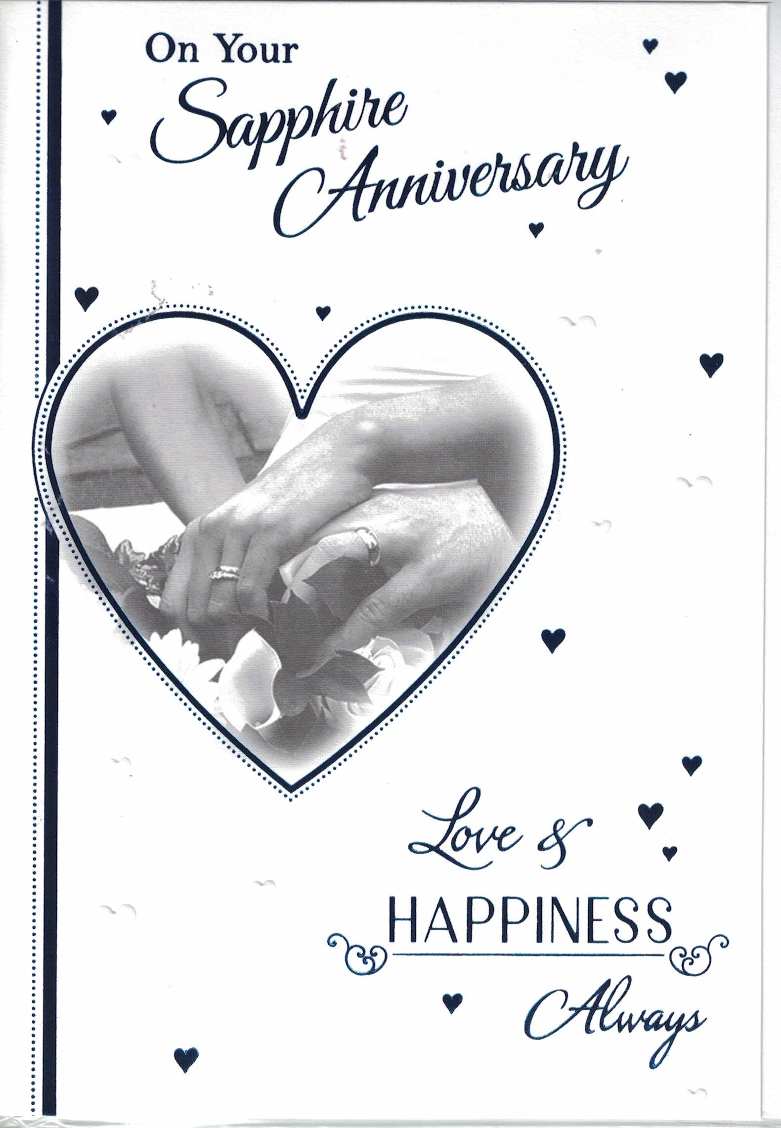 prelude 45th Anniversary Card ~ On Your Sapphire Anniversary Love & Happiness Always