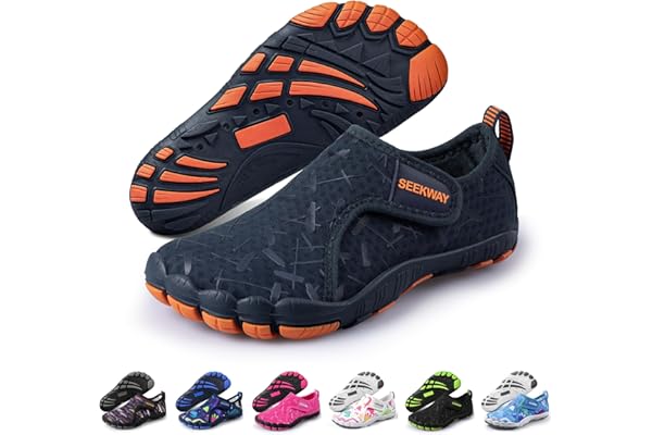 SEEKWAY Barefoot Water Shoes for Kids - Wide Toe Box and Quick-Dry Sand Shoes Toddler for Hiking Swim Beach Pool Kayak Sport Accessories, Camping Essentials Non-Slip for Boys Girls Sizes