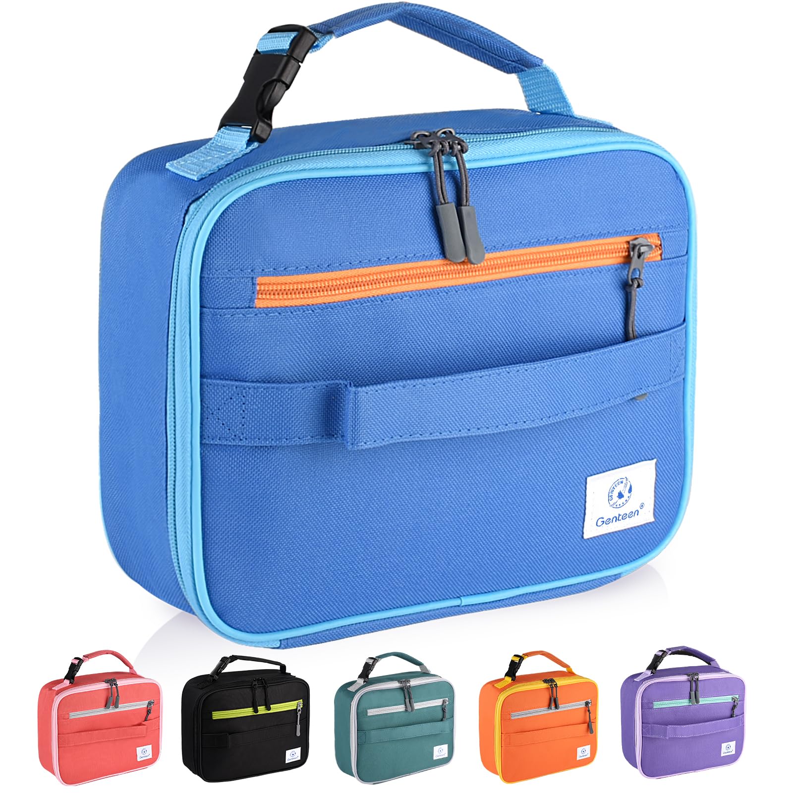 Photo 1 of Genteen Lunch Box Kids,Insulated Lunch Bag Kids Boys Girls,Soft Bag Small Cooler Back to School Thermal Meal Tote Kit Lunch Box for School,Work,Outdoor (Blue)