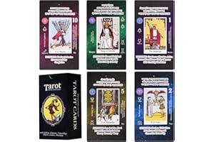Niubouio Tarot Cards Deck for Beginners with Meanings On Them, 78 Tarot Card with Guidebook