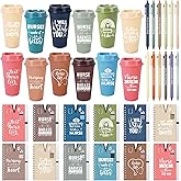 Skylety 36 Pcs Nurse Gifts Set 12 Appreciation 24oz Tumblers 12 Notebooks Motivational Journals 12 Thank You Ballpoint Pens 2026 Nurse Water Glasses Week CNA for Women