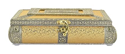 Houzzplus Wooden Royal Rajasthani Handicrafted Handicraft Dry Fruit Box,Mouth Freshner Box, Serving Tray, Decorative Platter, Festive Decor , Wedding Gifts , Decorative Items (20 cm x 12 cm x 5 cm)