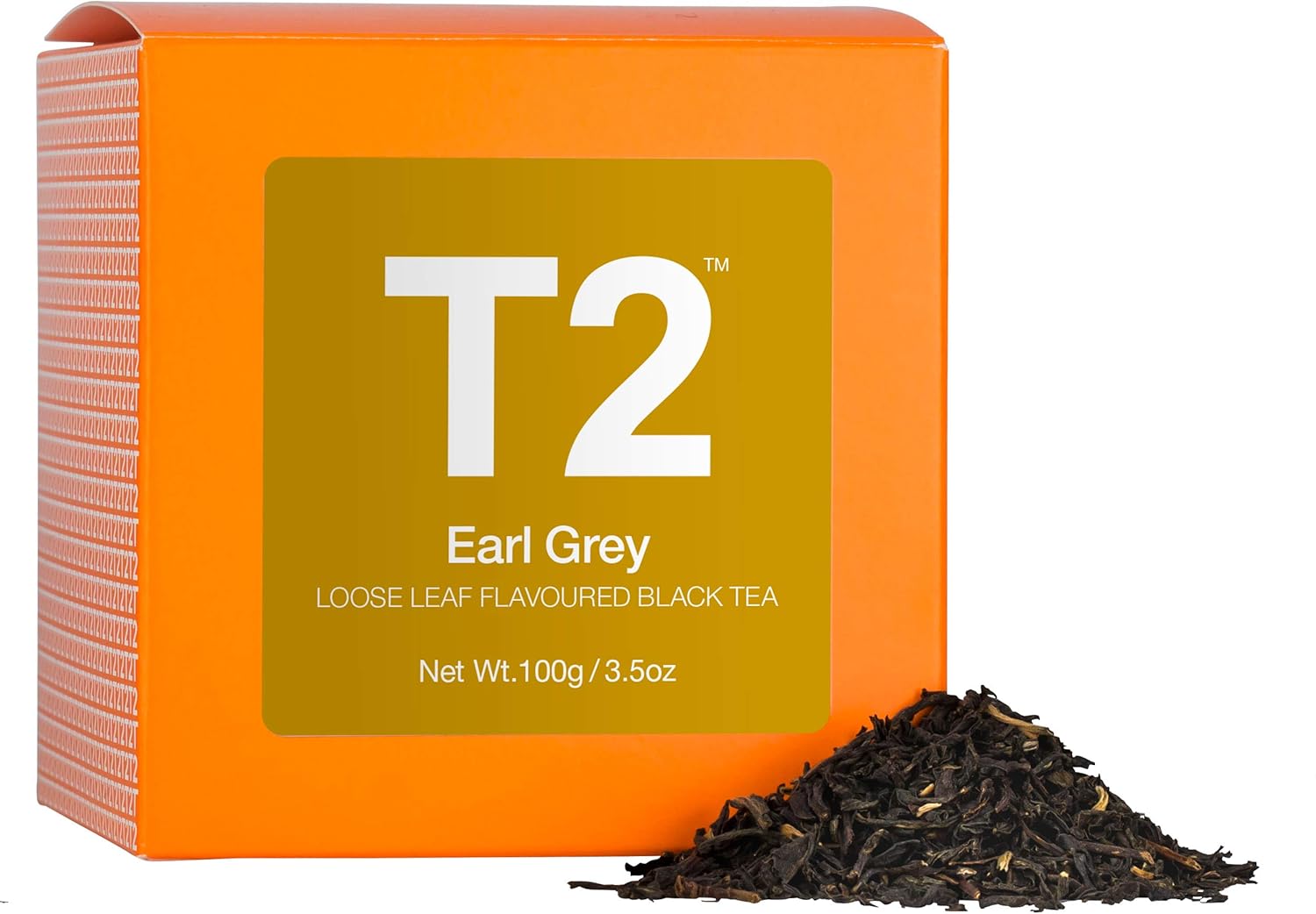 T2 Tea Earl Grey Black Tea, Loose Leaf Black Tea in Box, 100g (3.5oz
