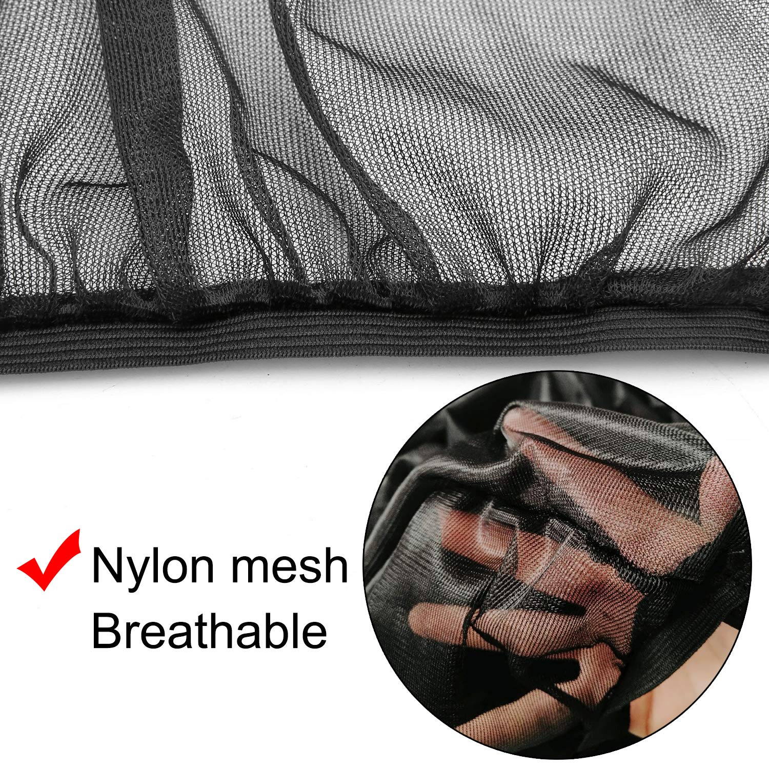 FICBOX 2Pack Car Side Window Shade Universal Sunshades Breathable Mesh Shield Protect Baby Pet from Sun\'s Glare & Harmful UV Rays Stretchable Fit for All Vehicle