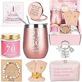 70th Birthday Gifts For Women - Happy Birthday Basket Box for Best Friends, Female Mom, Wife, Daughter, Sister, Girlfriend, Coworker, Bestie