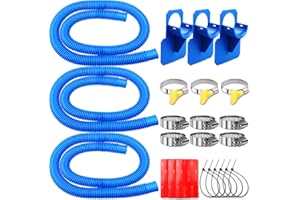 NEWREACH Pool Pump Hoses for Intex Above Ground Pool with Holder, 1.25 x 59 inch Pool Hoses with Pool Pipe Holder Fit for Swimming Pool, Compatible with Intex Filter Pump 603, 637, 3 Hoses & 3 Hanger
