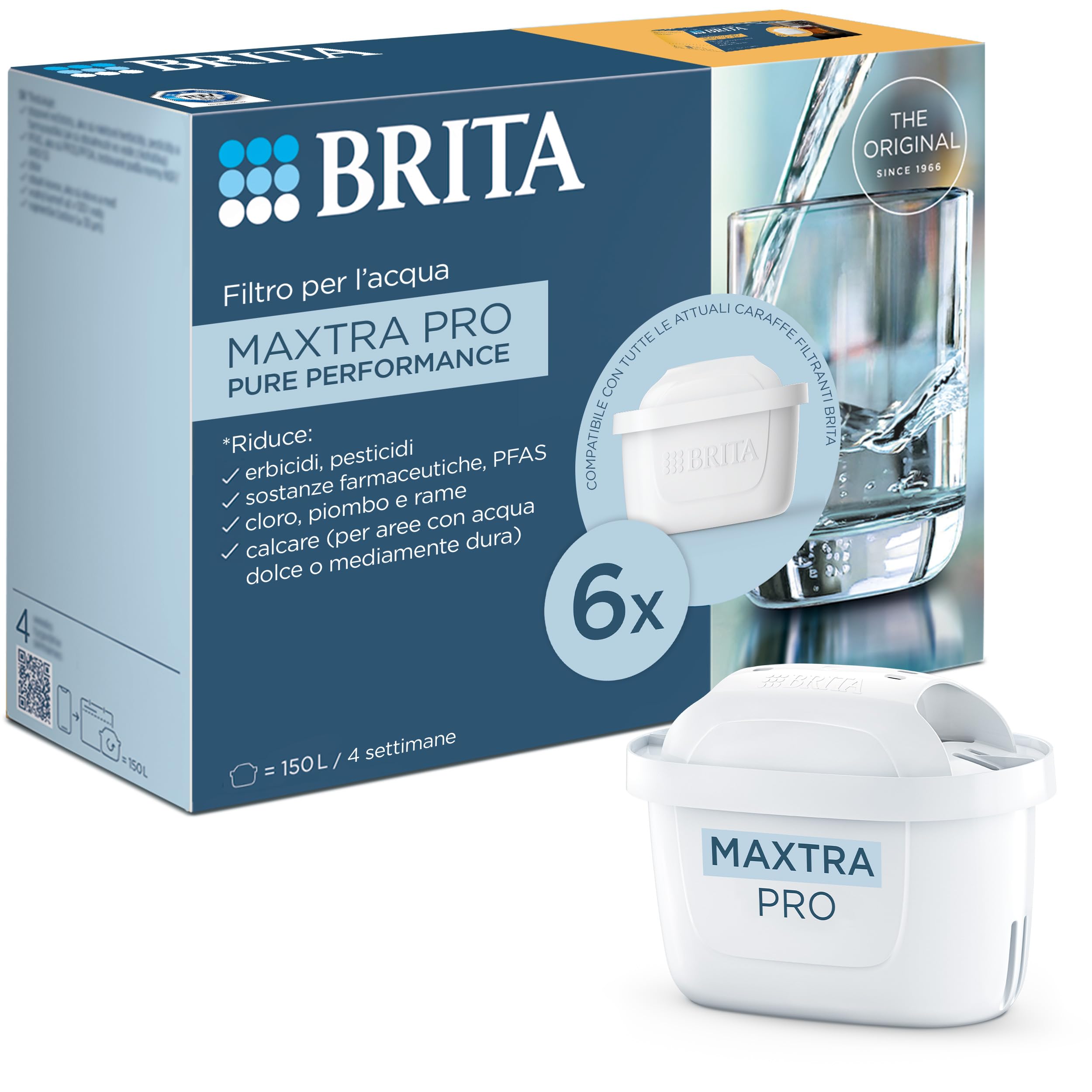 BRITA MAXTRA+ Water Filter Cartridges - Pack of 6 (EU Version)