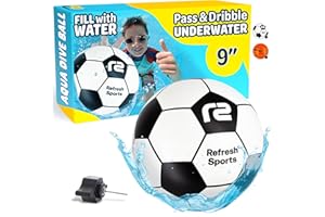 REFRESH SPORTS Aqua Dive Soccer Ball - Fun Underwater Pool Toys for Ages 8-12 + – Best Pool Games Outdoor Ball Game for Kids – Water Toys for Kids Summer Parties & Watermelon Beach Games - Fun Gifts For Boys & Girls