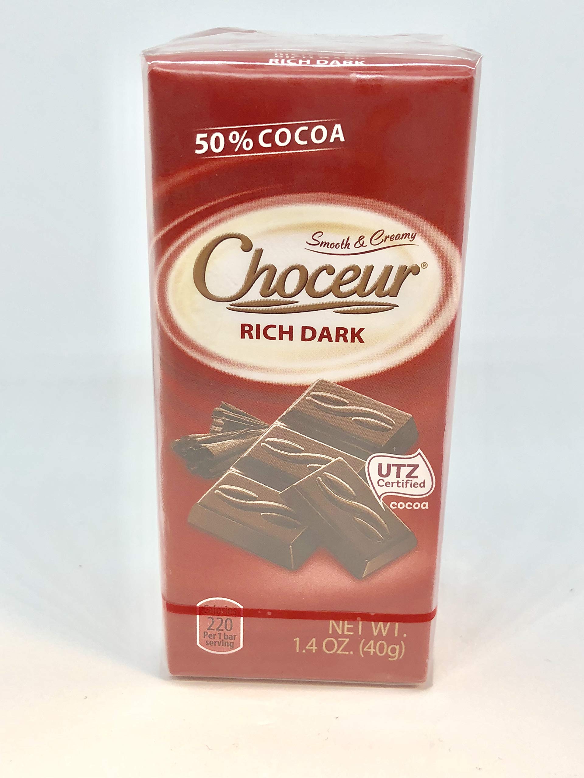 Choceur Rich Dark Chocolate Bars 1.4oz/40g Multipack (20