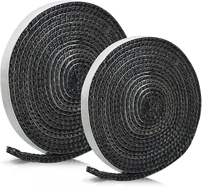 Udewo Flat Stove Rope 5m 10mm Fiberglass Self Adhesive Stove Glass Seal