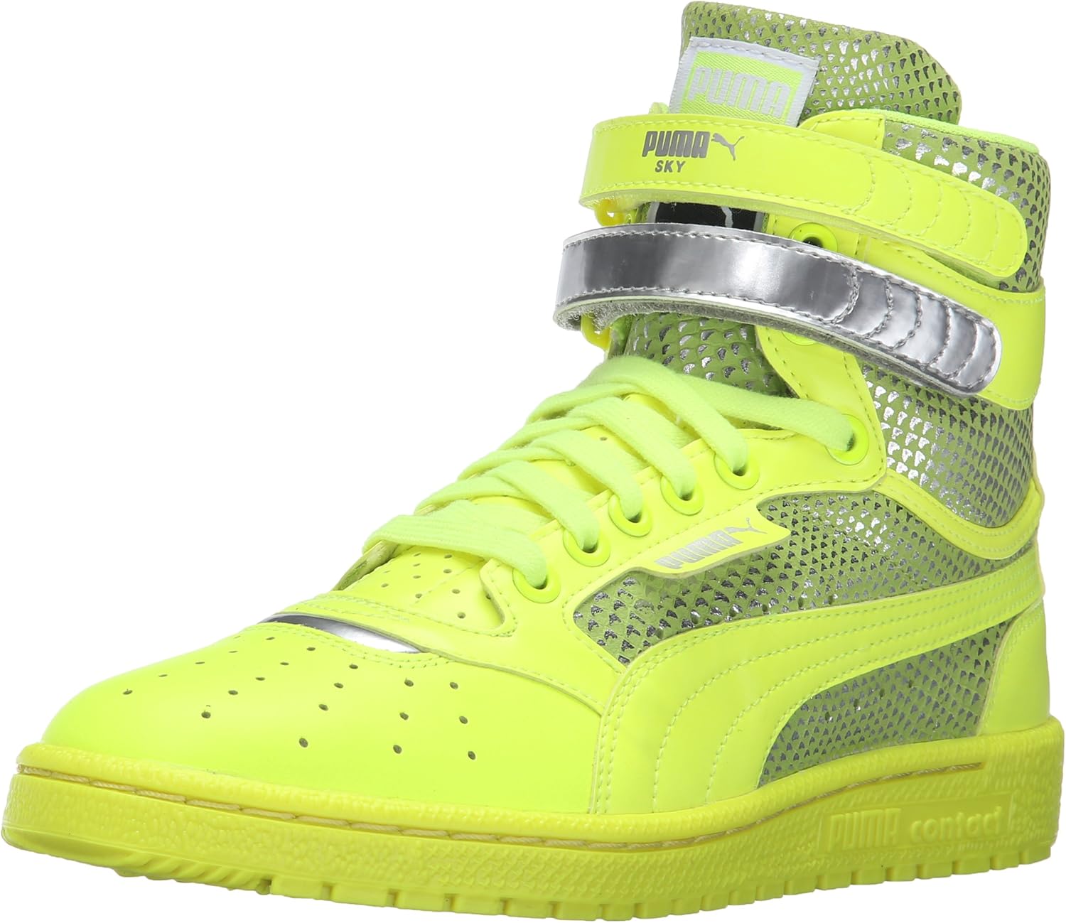 PUMA Women's Sky ii hi Futur minimal WN's Basketball Shoe Safety Yellow