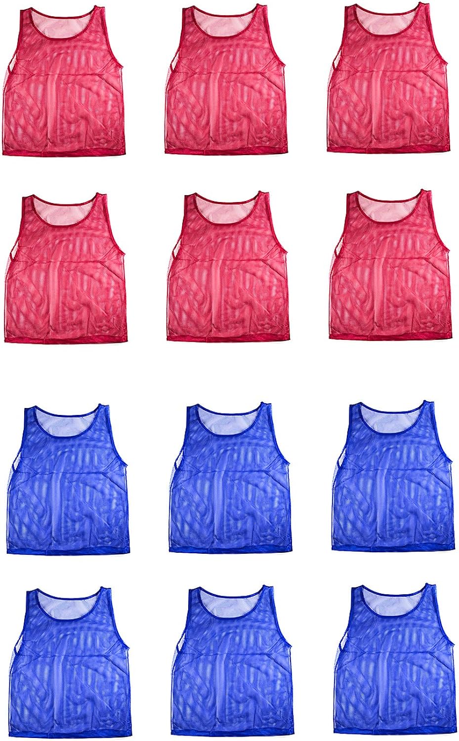Super Z Outlet Nylon Mesh Scrimmage Team Practice Vests Pinnies Jerseys for Children Youth Sports Basketball, Soccer, Football(12 Jerseys) : Clothing