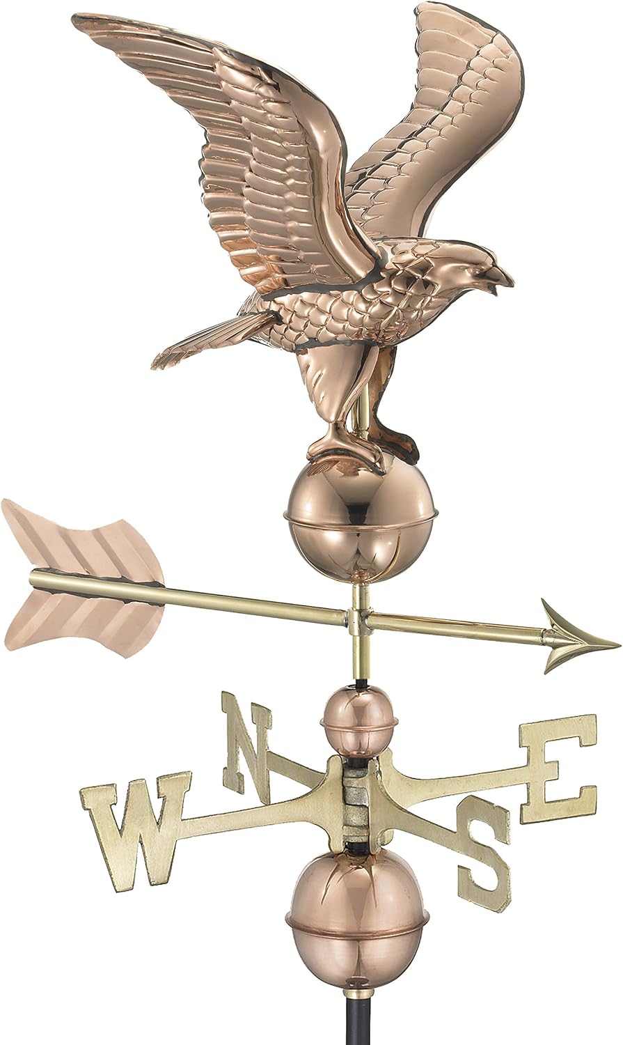 Weathervanes - Good Directions American Eagle Weathervane, Pure Copper
