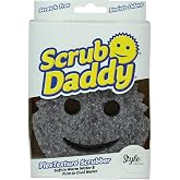 Scrub Daddy Style Dish Sponge, Smiley Face Sponges for Cleaning &amp; Washing Up - Kitchen Non Scratch Scourers with FlexTexture Firm &amp; Soft Scrubbing, Dishwashing Scrubber - Grey