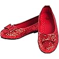 Rubies Child's Wizard of Oz Dorothy Deluxe Red Glitter Costume Shoes, Small