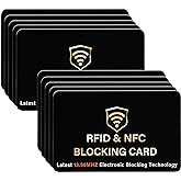 SaiTech IT 10 Pack RFID Blocking Card, One Card Protects Entire Wallet Purse, NFC Contactless Bank Debit Credit Card Protecto