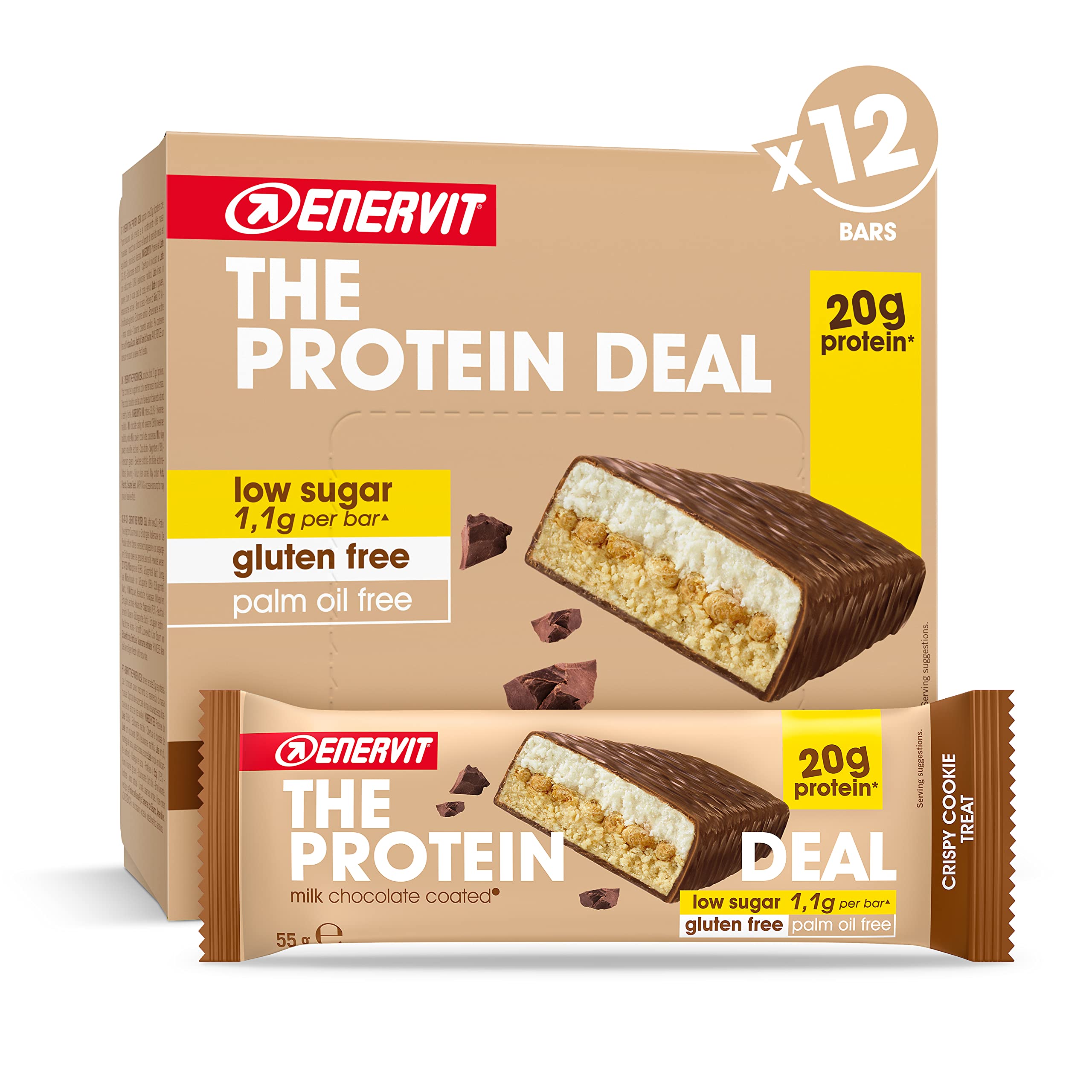 Enervit The Protein Deal Bar (Crispy Cookie Treat, Pack of 12 Bars) โ image 1