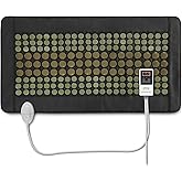 UTK Far Infrared Heating Pad for Back, 5X Deeper Pain Relief for Full Back, Thigh, Hip, Muscle, Hotter to 159℉, Weighted Electric Mat with Jade Tourmaline Stones, 22" x 39" Extra-Large Size