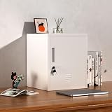 JINGUR White Metal Storage Locker Cabinet with Locking Door and Adjustable Shelf view 5