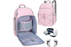 PGmoon Carrying Case Compatible with Oculus Meta Quest 2/Quest 3/Quest 3S/VR Elite Strap, Travel Storage Bag Backpack with Se