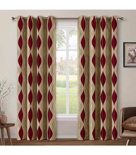 thumbnail image 2 of Madison Park Paisley Jacquard Rod Pocket Valance - 50x18in With Privacy Lining 2 of 3