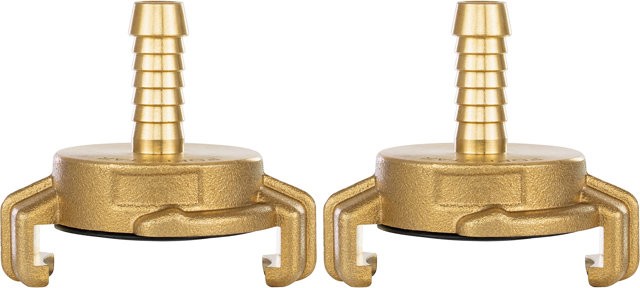 Poppstar Set of 2 Brass Quick Coupling 3/8 inch Grommet (Connector 3/8 inch Hose Grommet), for 10 mm Hose Inner Diameter