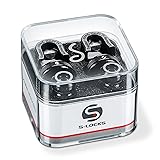 Schaller 14010401 Security Straplocks, Black Chrome