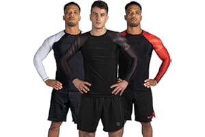 Sanabul Essential Long Sleeve Compression Training Rash Guard for MMA BJJ Wrestling Grappling and No Gi Jiu Jitsu rashguard
