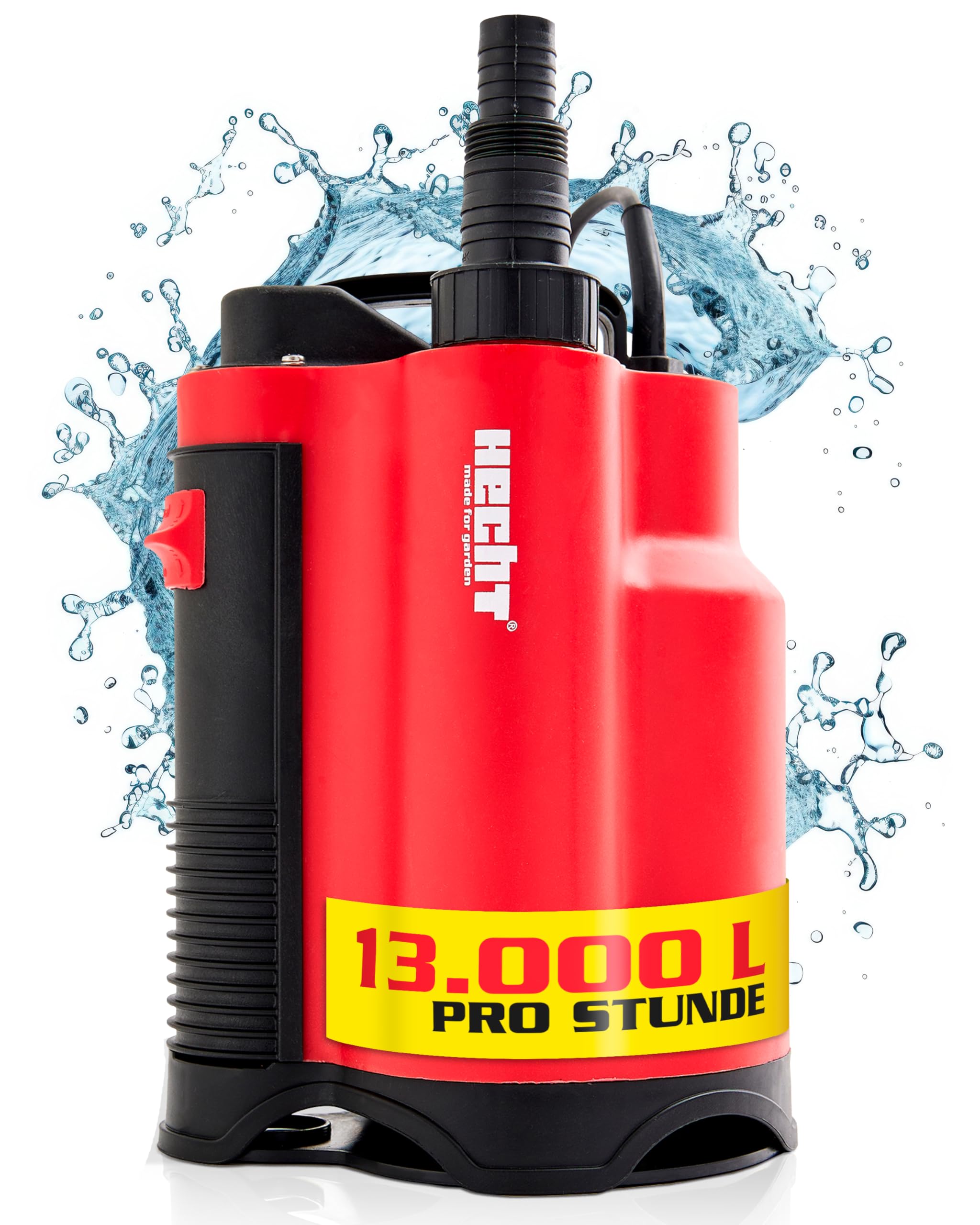 HECHT Tauchpumpe 750 W 13000 l/h bis 9 m Förderhöhe