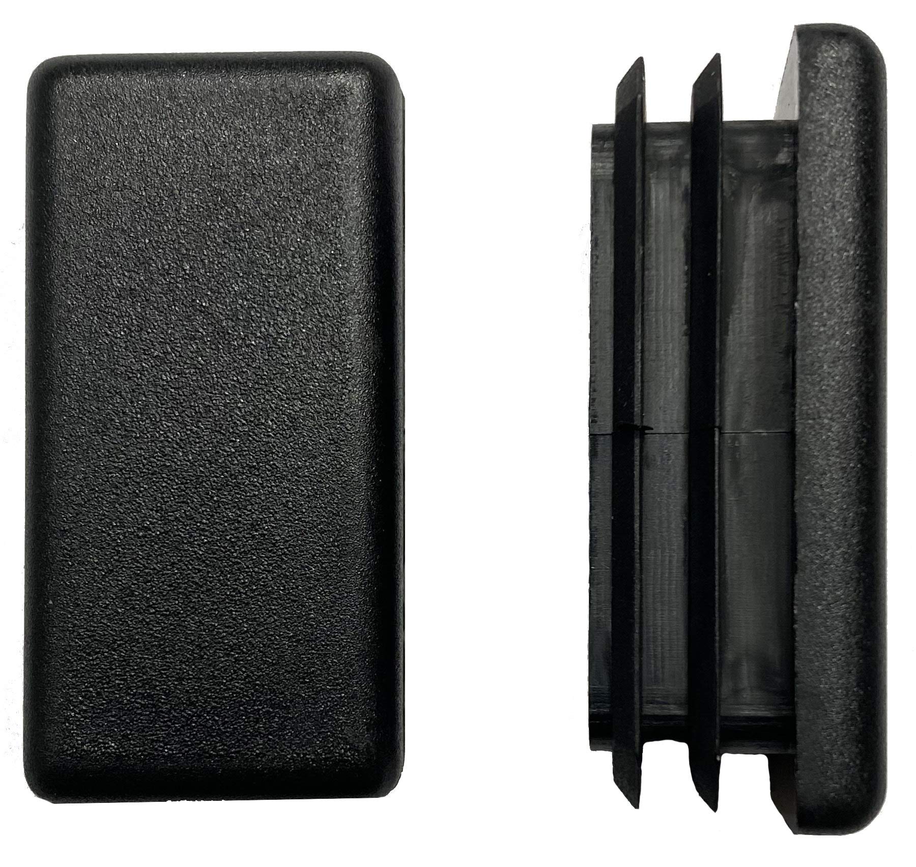 dexierp Protection Force 3/4" X 1 1/2" 19 X 38 mm (Pack of 4) Rectangular OD Tubing Plastic Insert Plug, Tubing Post End Cap, Chair Glide