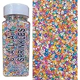 Sentovac Colored Sugar Crystals for Baking Edible Rainbow Coarse Large Crystals Sparkling Sugar Sprinkles for Baking Topping Cake Cookie Cupcake Topper Ice Cream Decoration Supplies