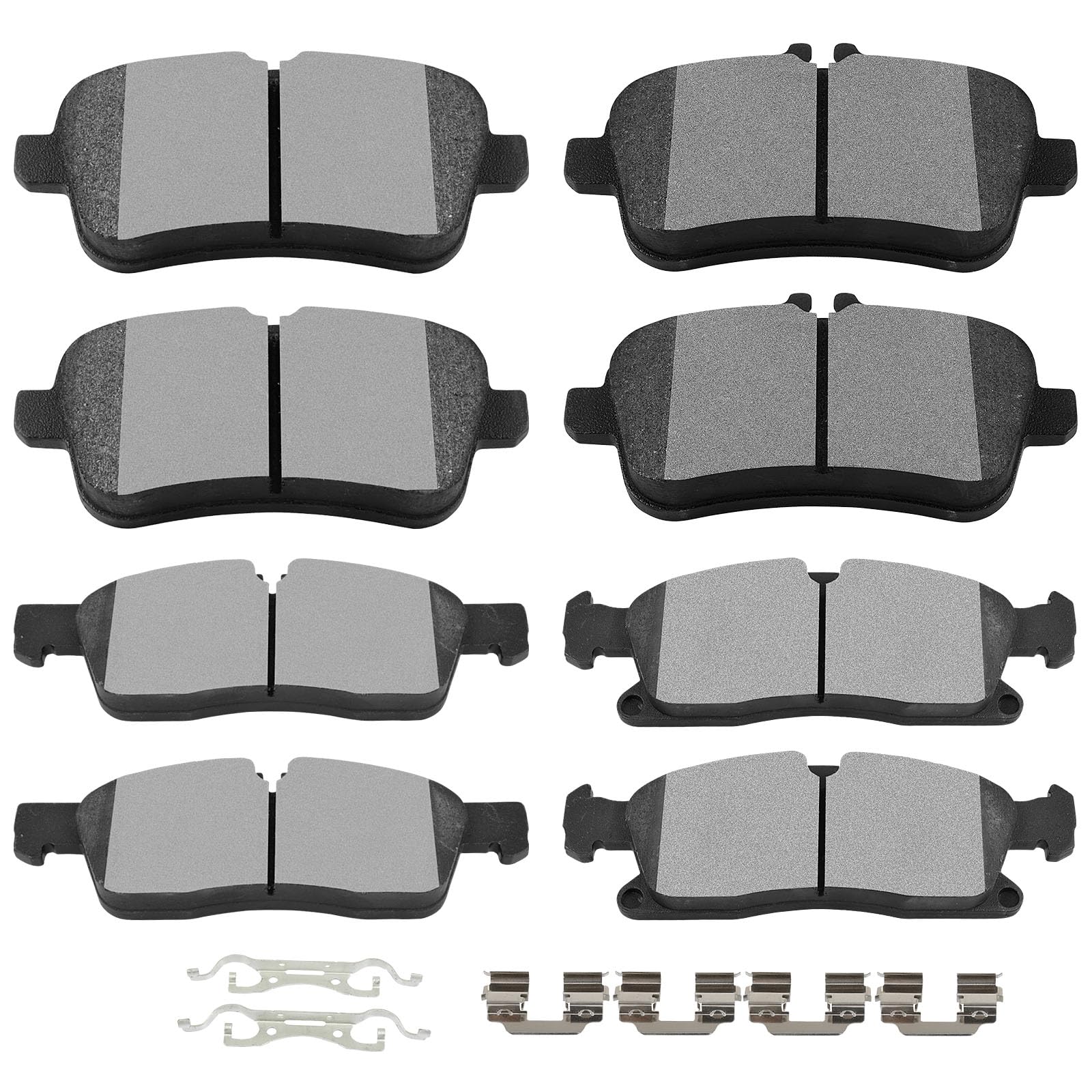 SCITOO D1629 D1630 Front Ceramic & Rear Semi-Metal Brake Pads Sets w/Hardware Fit For Benz For GL350 For GL450 For GLE300d For GLE350 For GLE400 For GLS350d For GLS450 For ML250 For ML350 For ML400 Image