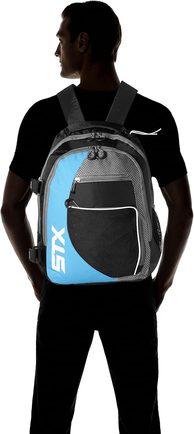 STX Lacrosse Sidewinder Lacrosse Backpack, Black/Columbia : Lacrosse Equipment Bags : Sports & Outdoors