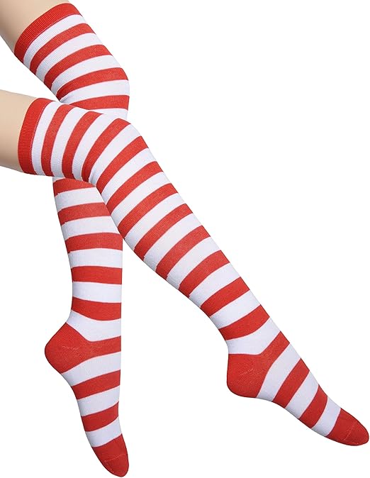 Women S Sexy Extra Long Thigh High Striped Socks Knee High
