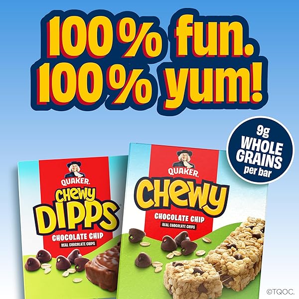 QUAKER CHEWY GRANOLA BARS, PEANUT BUTTER CHOCOLATE CHIP, 58 COUNT