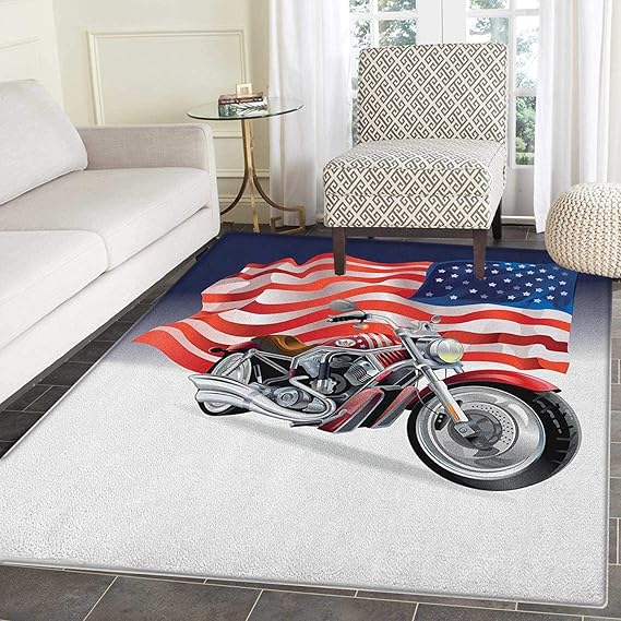 Manly Area Alfombra Suave y Sedosa con diseño de Calavera clásica para