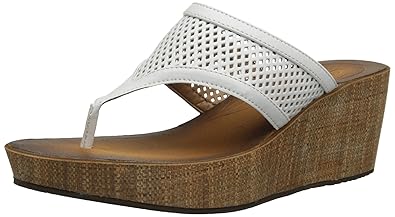 clarks collection women's avaleen ocean platform wedge thong sandals