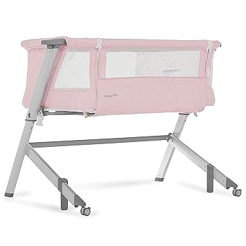 pink bedside bassinet