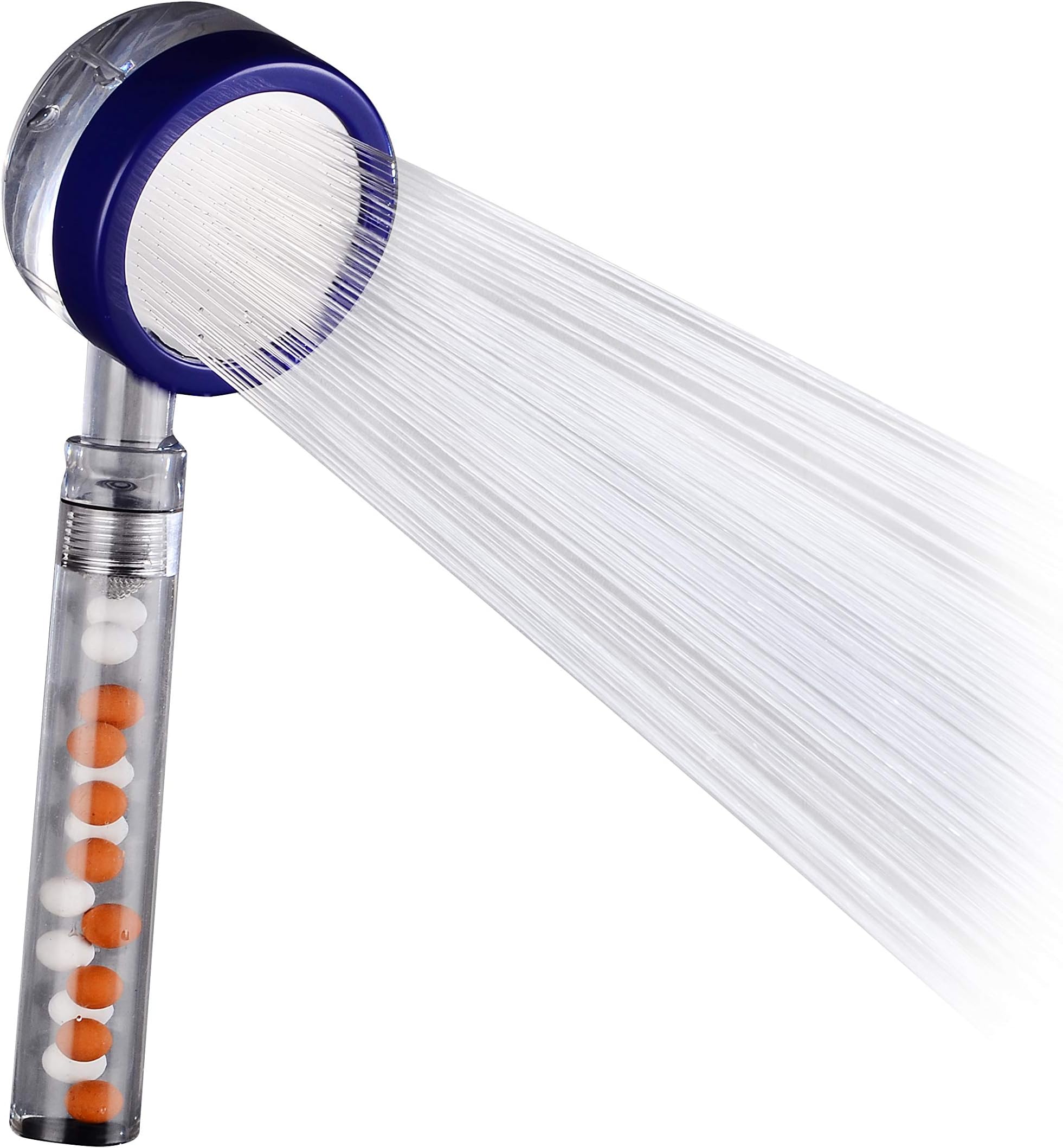 Qomolangma High Pressure Led Handheld Shower Head With Powerful Shower Spray against Low Pressure Water Supply Pipeline, Water Save Hand Shower