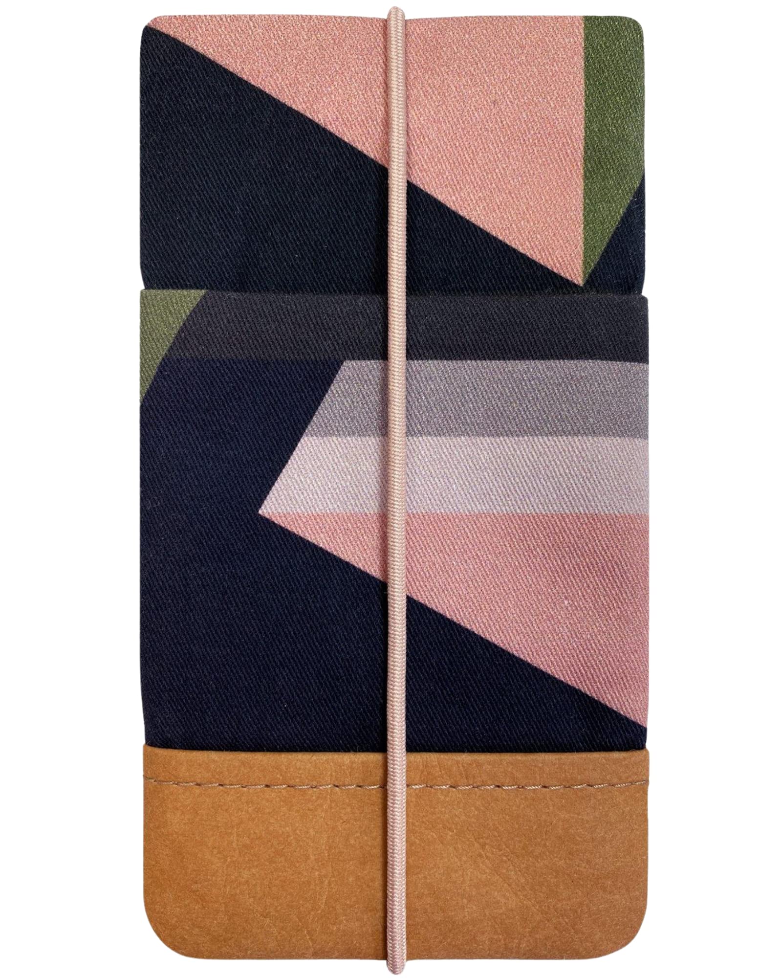 Kuratist MOIN - Padded Cotton Phone Sleeve with Rubber Closure – Compatible with iPhone 15/14/13 Pro Max & Plus Models - Handmade Phone Case – Graphic L