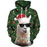 Ugly Christmas Hoodies for Men Women Xmas Funny Cool Sweatshirt Pullover With Pocket M-XXL