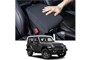 Center Console Armrest Cover Compatible with Wrangler JL/JLU 2018-2021 2022 2023 and Gladiator JT Truck 2020 2021 2022 2023, 