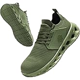 Furuian Steel Toe Shoes for Men Women Slip On Safety Work Shoes Comfortable Lightweight Work Sneakers Industry Safety Sneakers