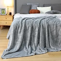 Newwiee 4 Pcs Flanne Fleece Throw Blanket for Bed