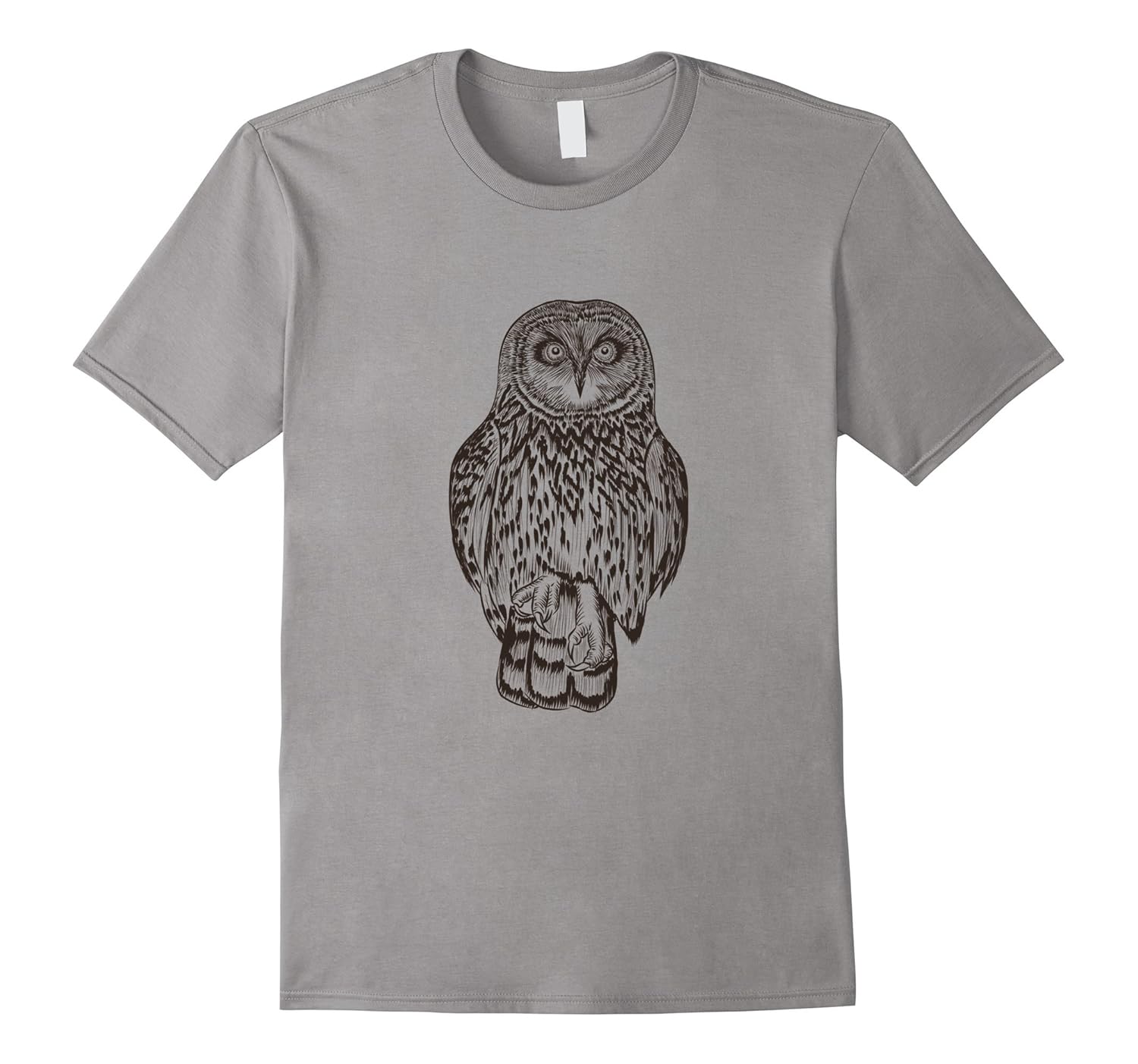 Barn Owl Line Art Print Short Sleeve T-Shirt Christmas Gifts-ANZ