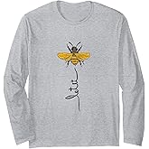 Funny Let It Bee Graphic Design Printed Long Sleeve T-Shirt