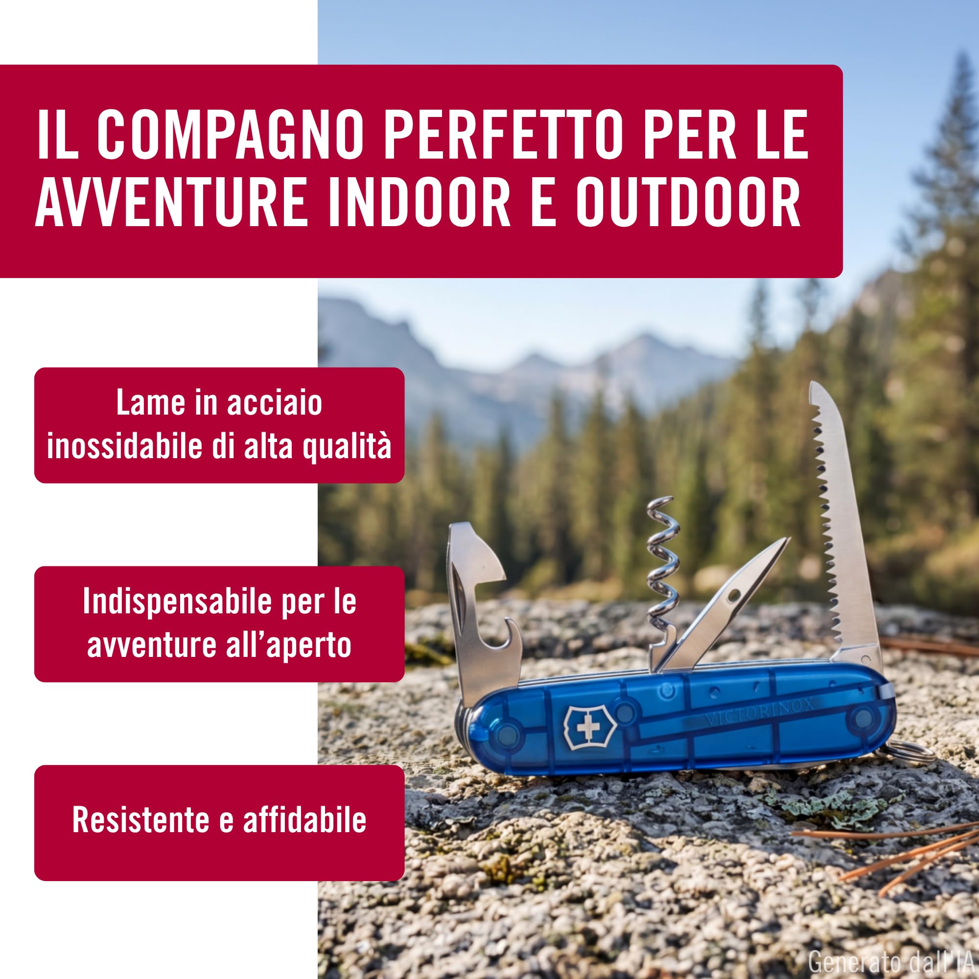 Swiss Army Knife Swiss Champ - Multiuso 33 Funzioni - Blu